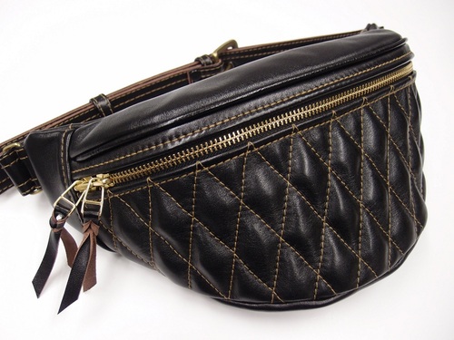 Silvet Leather garments ボディバッグ レザー ブラック Silvet Leather Garments 【 Silvet's HAIKAI Bag（GOLD）（BROWN